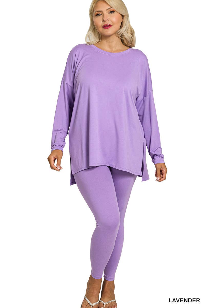 Vanilla Monkey - Wholesale Lounge Set - Women's - Plus Brushed Dty Microfiber Loungewear Set7