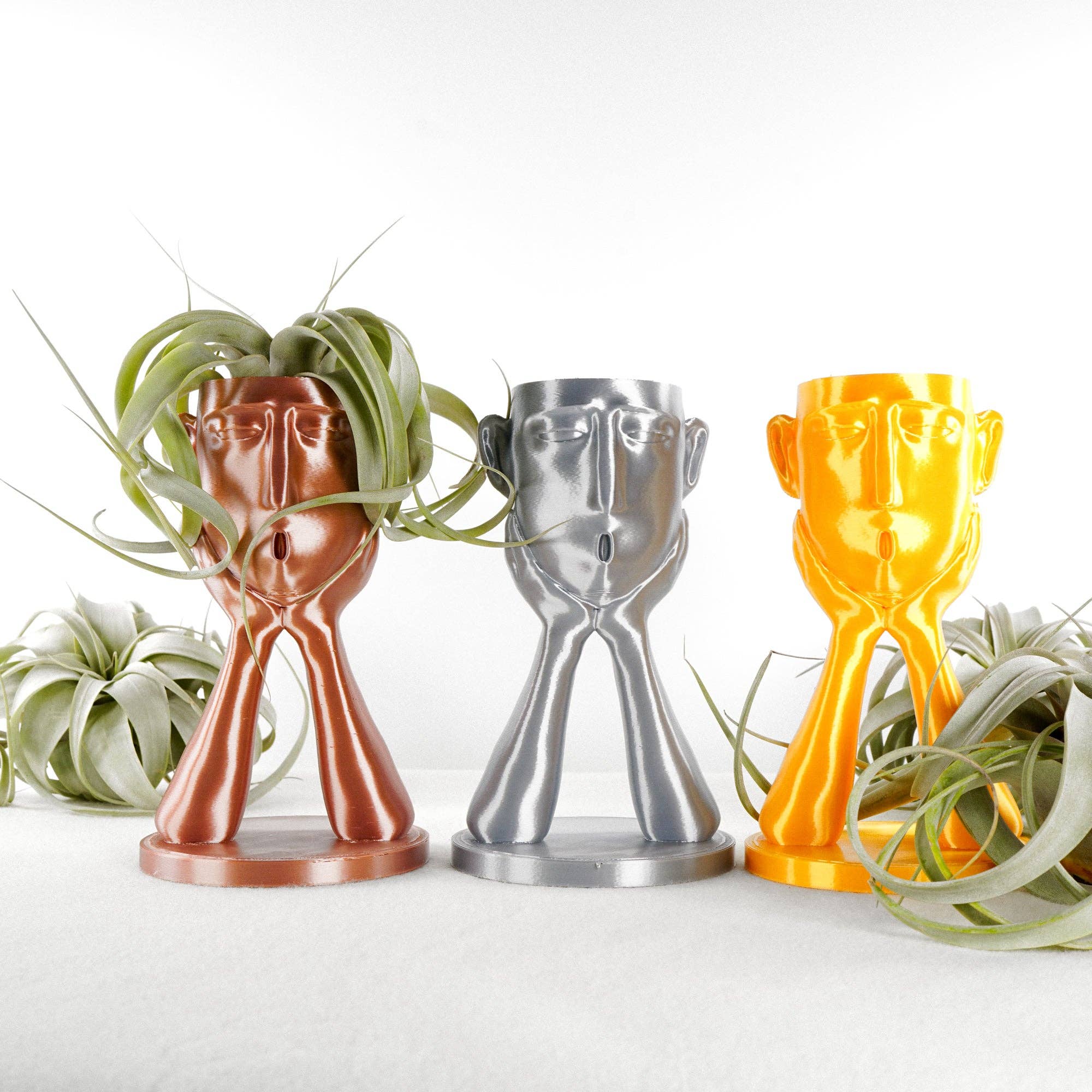 Rosebud Homegoods - Vente Pot - Support pour plantes gonflables Stonehenge, joli pot à tête, cadeau de décoration unique11