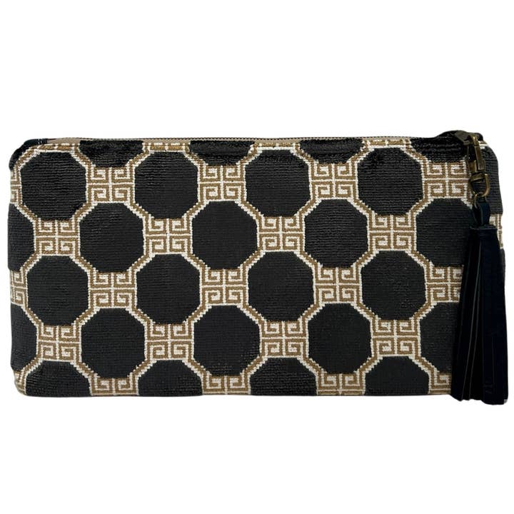 Onyx Geometric Velvet Clutch for wholesale by KEE Concept