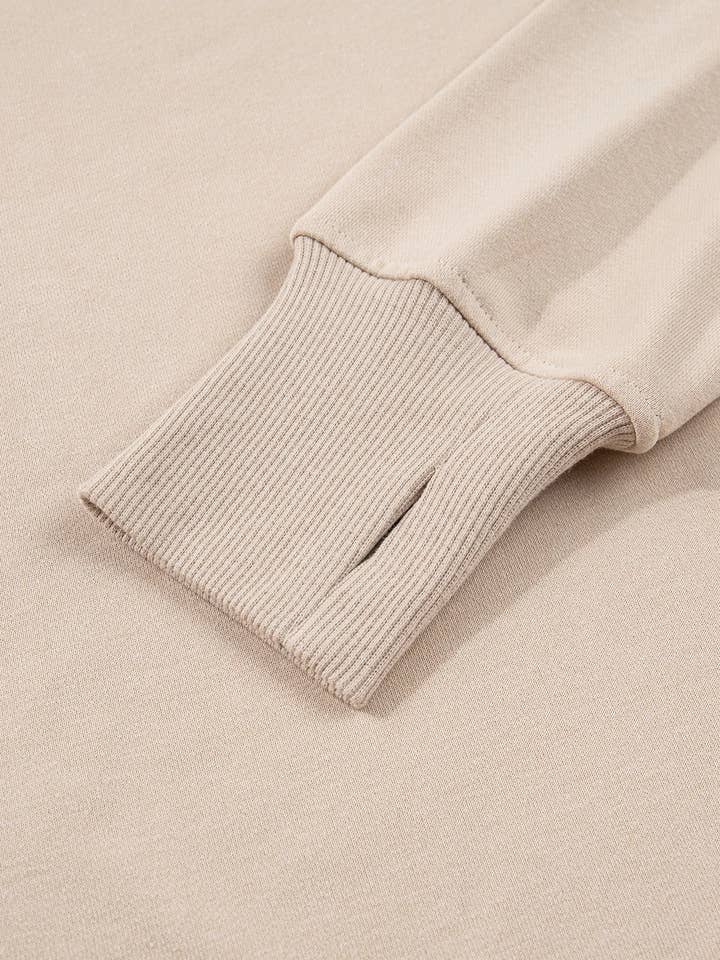 FULL TIME PURCHASE - Wholesale Lounge Set - Women's - Solid Color Oversize Slit Sweatshirt Ribbed Leggings 2pcsSet11