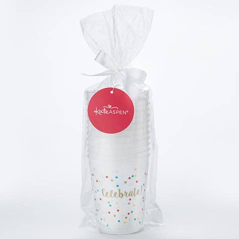 Kate Aspen – wholesale Disposable cup – Celebrate 14 oz. Stadium Cups (Set of 12)