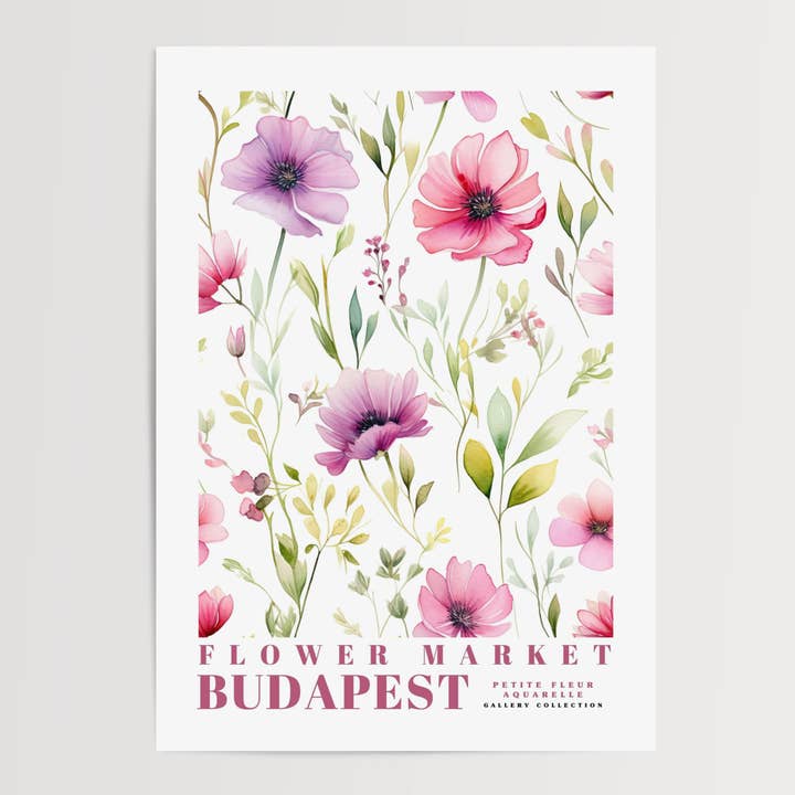 Póster del mercado de flores de Budapest para venta al por mayor de Enchanted Sights