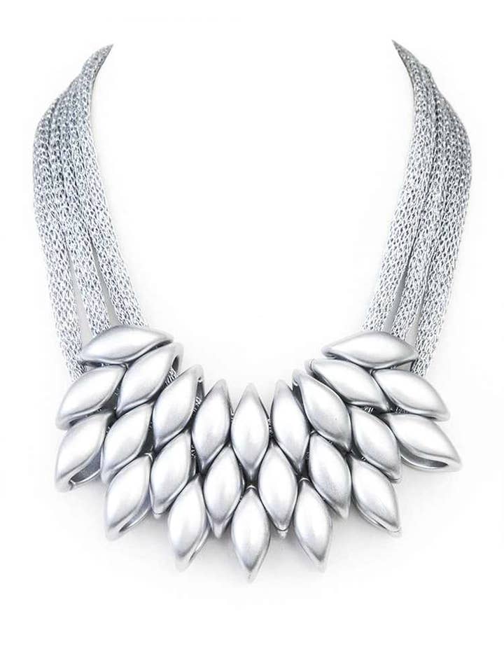 Iconic Mesh Chain Statement Necklace for wholesale by Artini Accessories