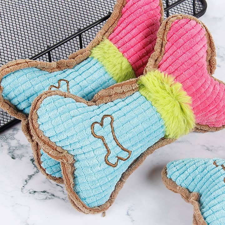 Toby Supply - Wholesale Pet Squeaky Toy - Dog - Pet Chew Squeaky Pet Toy Corn Cob Bone Design_CWMM5238
