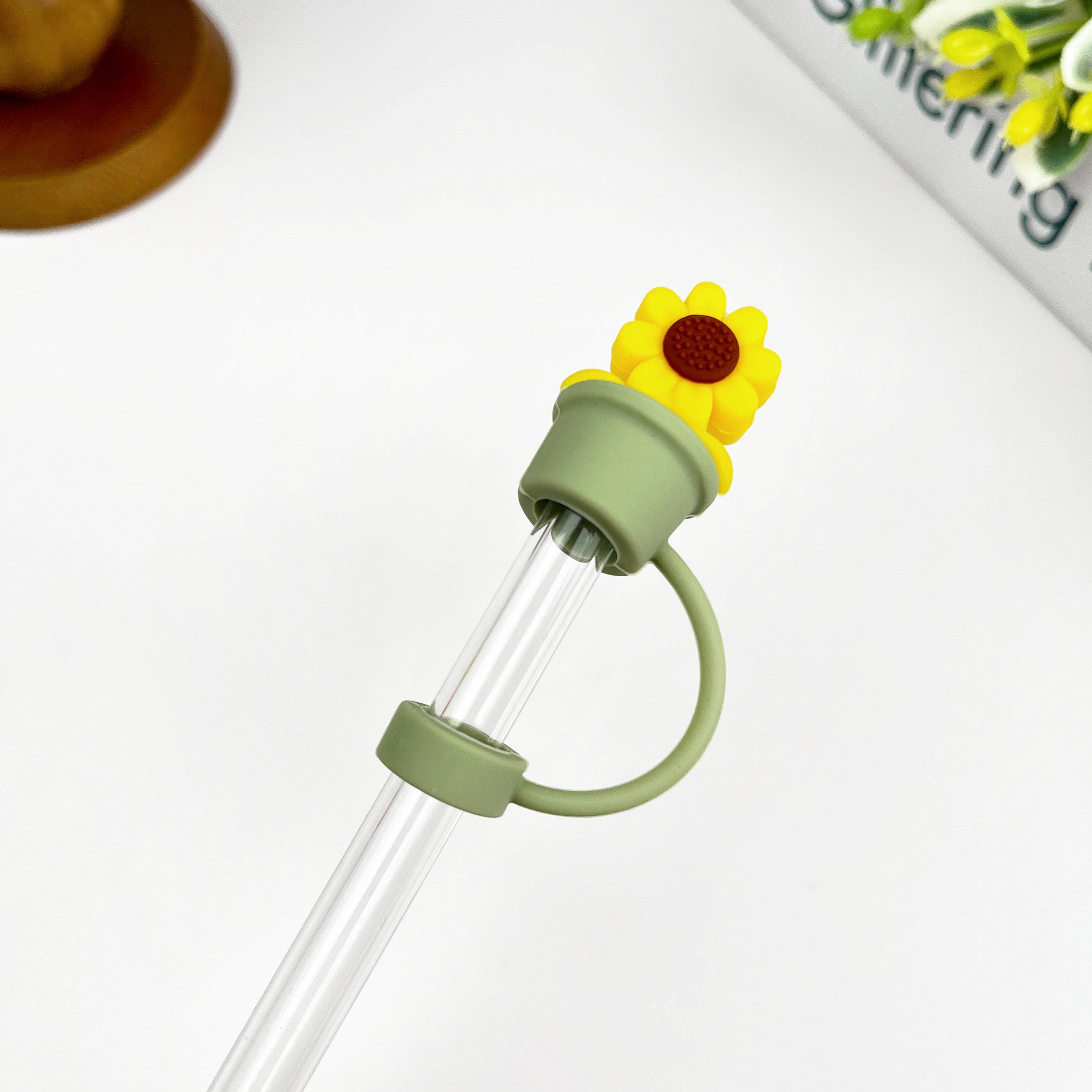 SoapElenGlen - Wholesale Drinking Straw - Sunflower Straw Topper1