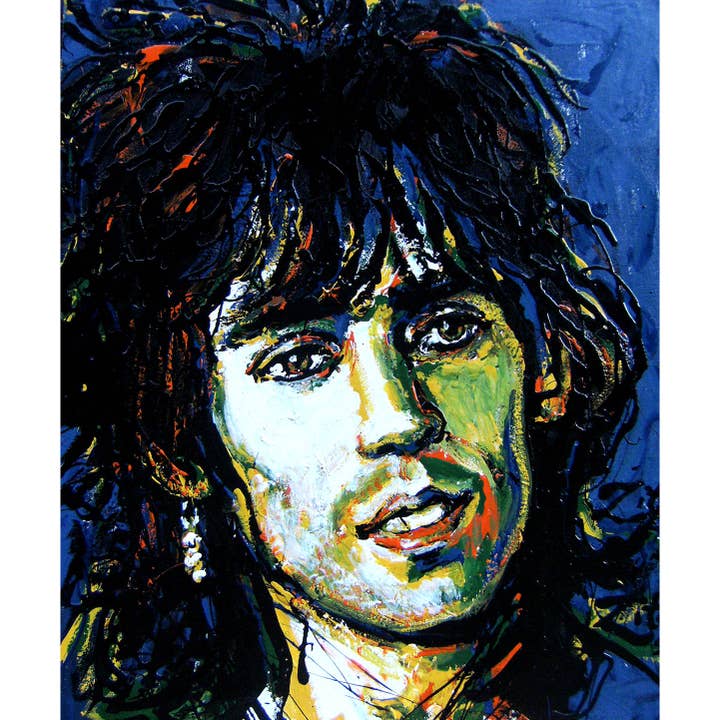Keith Richards porträtt tryckt på 11" x 14" papper för wholesale av Zito Studio Gallery
