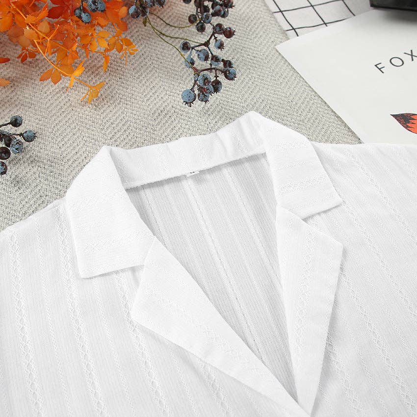 Dipped Shop – Engroshandel Pyjamasæt - Dame – Stribet Jacquard Blødt Nattøjssæt DPS22397