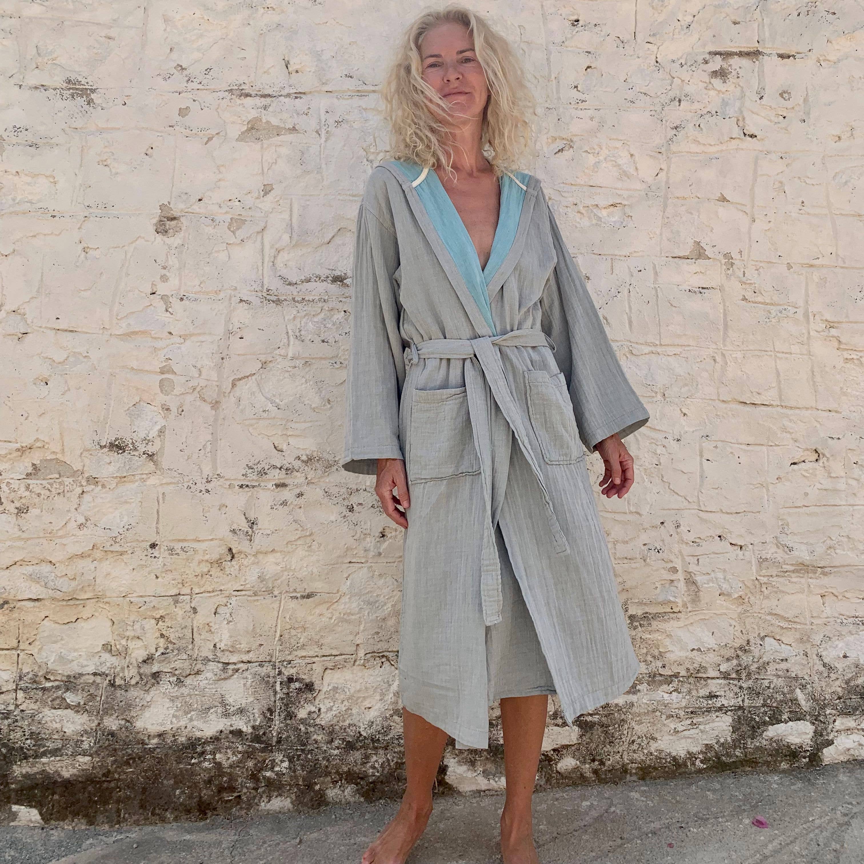 loom.ist – Robe - Mulher por atacado – Robe com Capuz de Musselina30