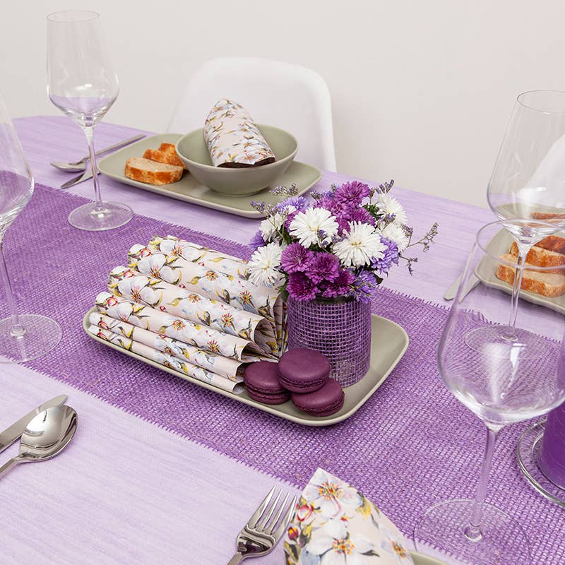 Home Fashion - Carl Dietrich GmbH – wholesale Table runner – Jute table runner 500 cm x 30 cm - lavender0