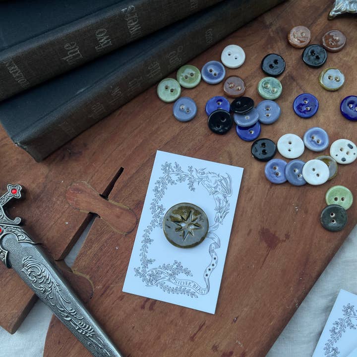 Silver Beast Studio - Wholesale Sewing Button/Snap - 30mm Jumbo Star Button2