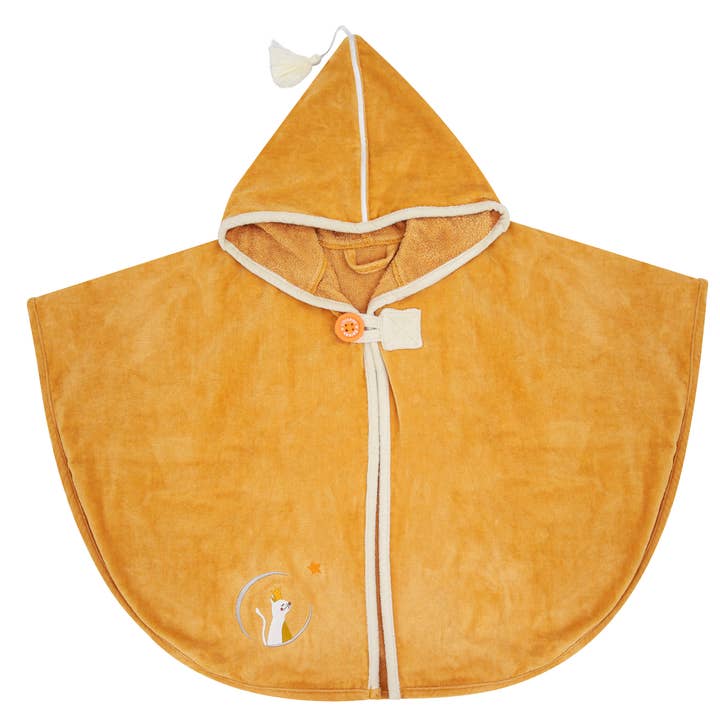Children's bath cape - Caramel cat for wholesale by L'Oiseau Bateau