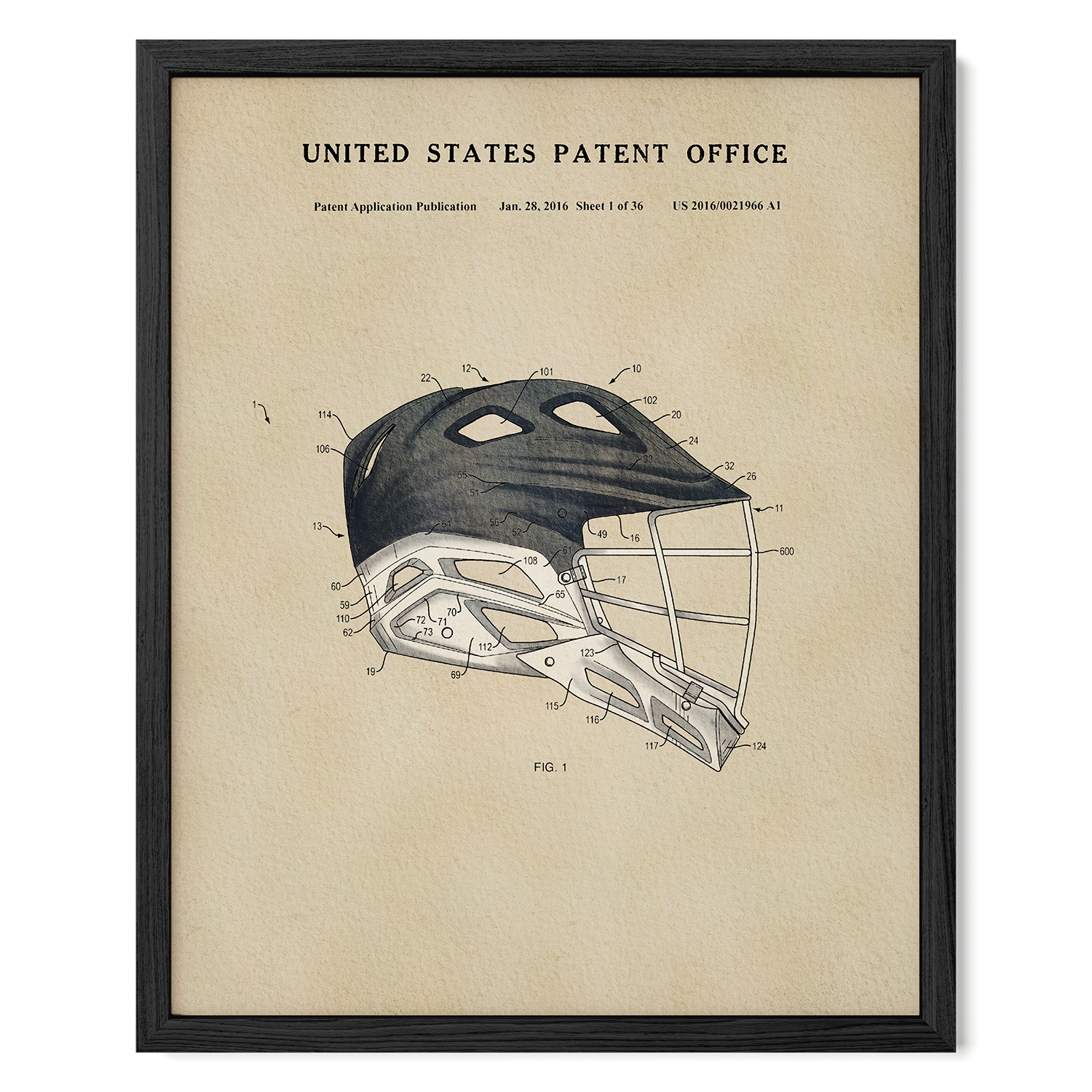 Timeless Patents - Wholesale Kunstprint - Lacrossehelm5