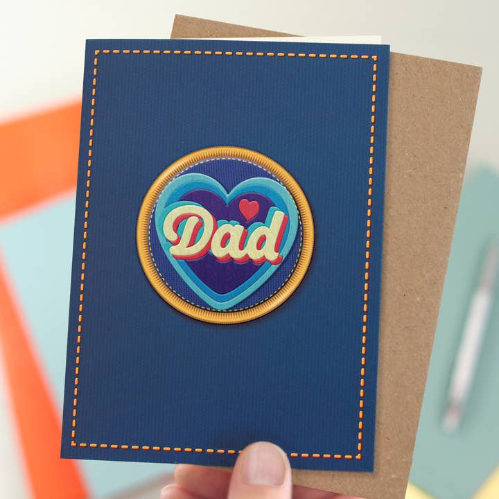 NAP76 Biglietto per papà, cuori per papà per la vendita all'ingrosso da parte di The Typecast Gallery