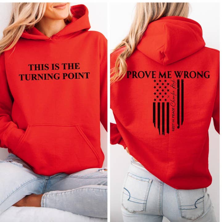 Turning Point Unisex Patriotic Hoodie RIP Tribute for wholesale by TheKingShirt