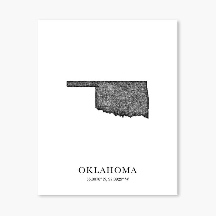 Oklahoma - Everyday Art Print for wholesale by Footnotes