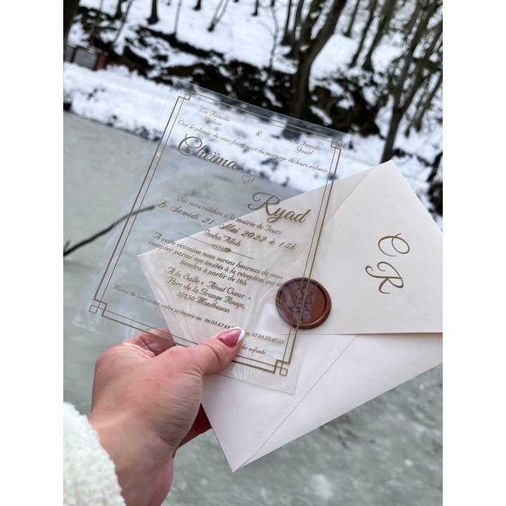 Faire Part Cards - Wholesale Invitations - Personalized Acrylic Wedding & Quinceanera Invitations2