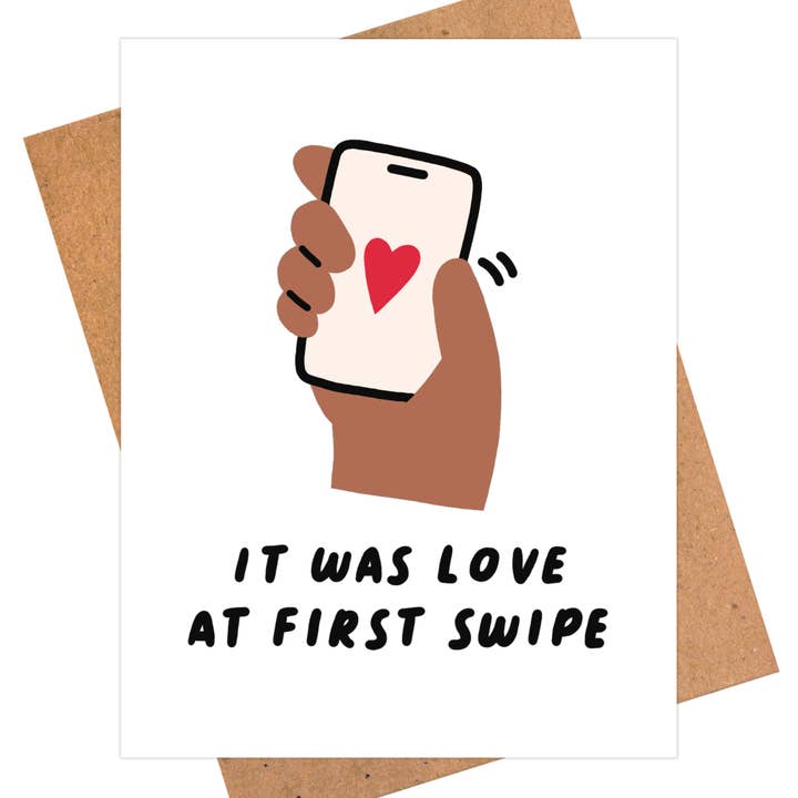 iej studio - Wholesale Anniversary Card - Tinder Card, Swipe Right, Love Card, Anniversary Card