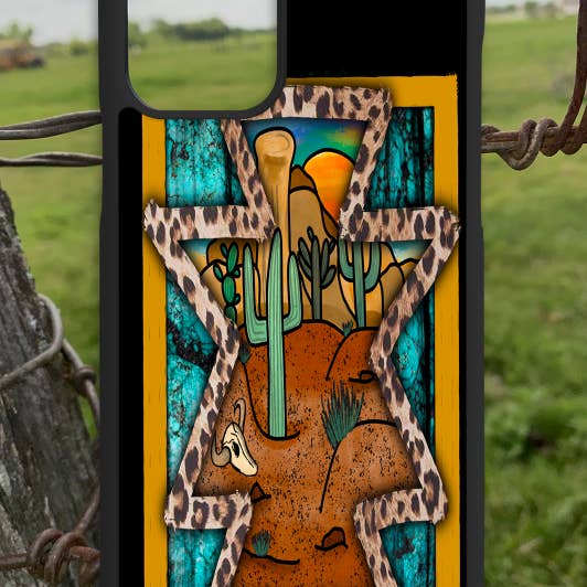 Texas Petunias Boutique - Vente Coque de téléphone – femme - Coque pour iPhone Cactus Aztèque1