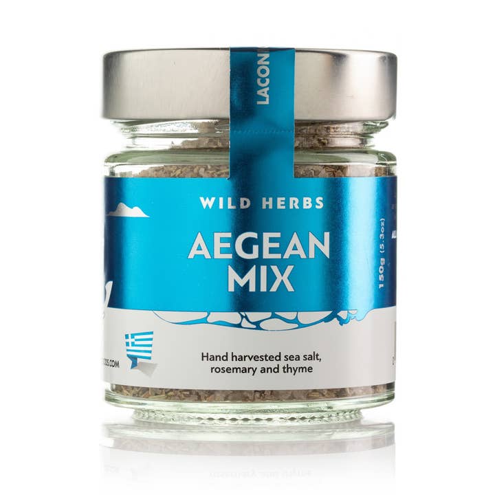 Aegean Mix | Greek Sea Salt Blend with Thyme & Rosemary | Crete, Greece | 150g for wholesale by Laconic Foods