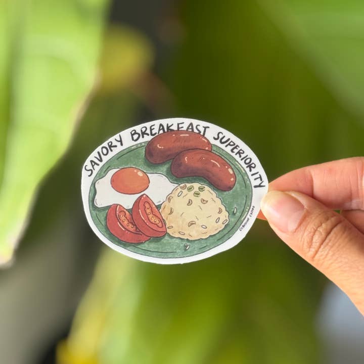 Claudine Castro Art - Wholesale Sticker - Savory Breakfast Food, Longganisa Waterproof Vinyl Sticker2