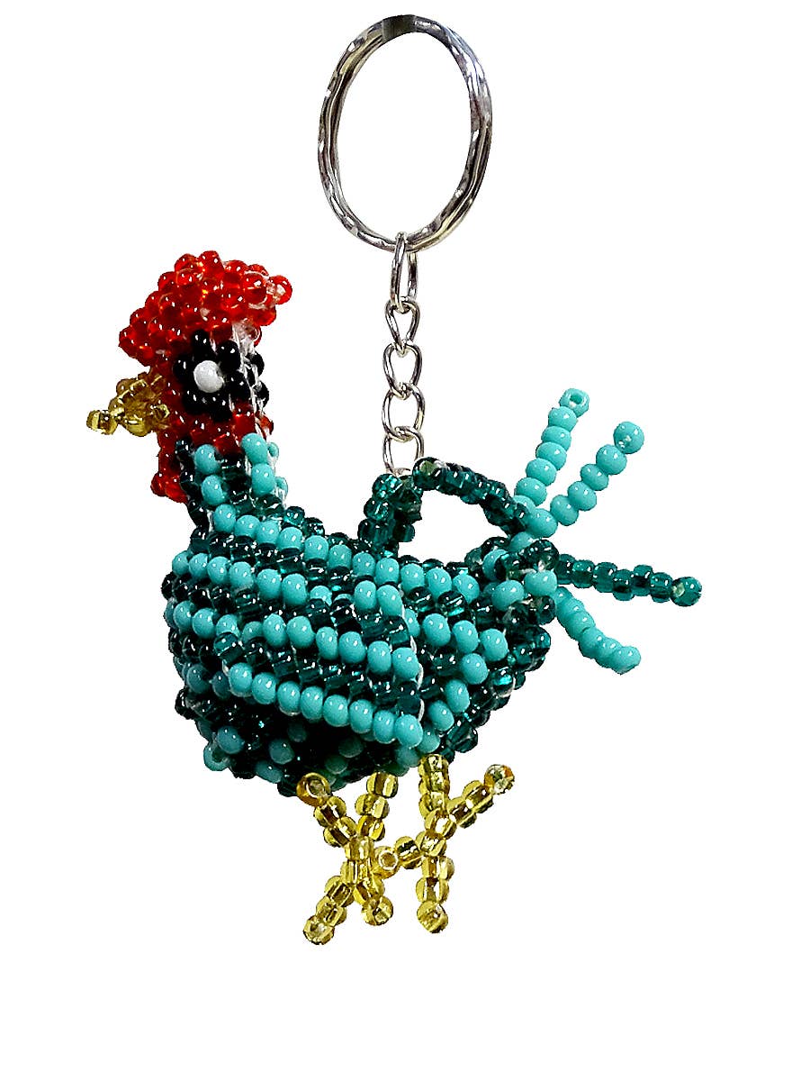 Pichincha - Wholesale Keychain - Women's - Beaded Rooster Bird Seed Bead Figurine Keychain1