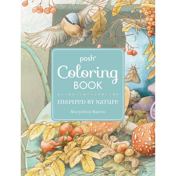 Simon & Schuster - Wholesale Coloring Book - Adult - Posh Adult Coloring Book: Inspired by Nature by Marjolein Bastin