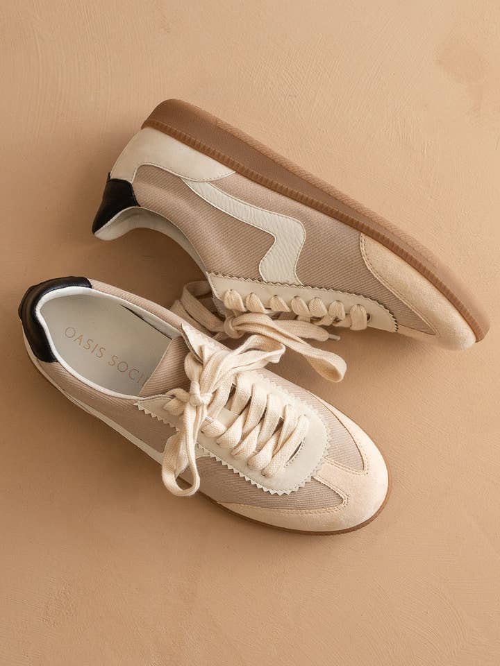 The Kyla | Almond Classic Low Top Sneakers for wholesale on Faire
