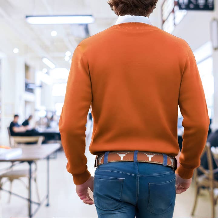 Zep-Pro - Wholesale Belt - Men's - Texas Longhorns Men's Collegiate Woven Ribbon Belt.2