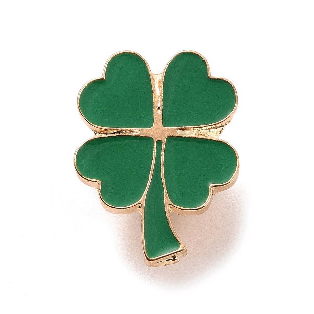 WishStrings - Wholesale Lapel Pin/Button - Four Leaf Clover - Wish Pins - Enamel Pin Badge (EWP010)2