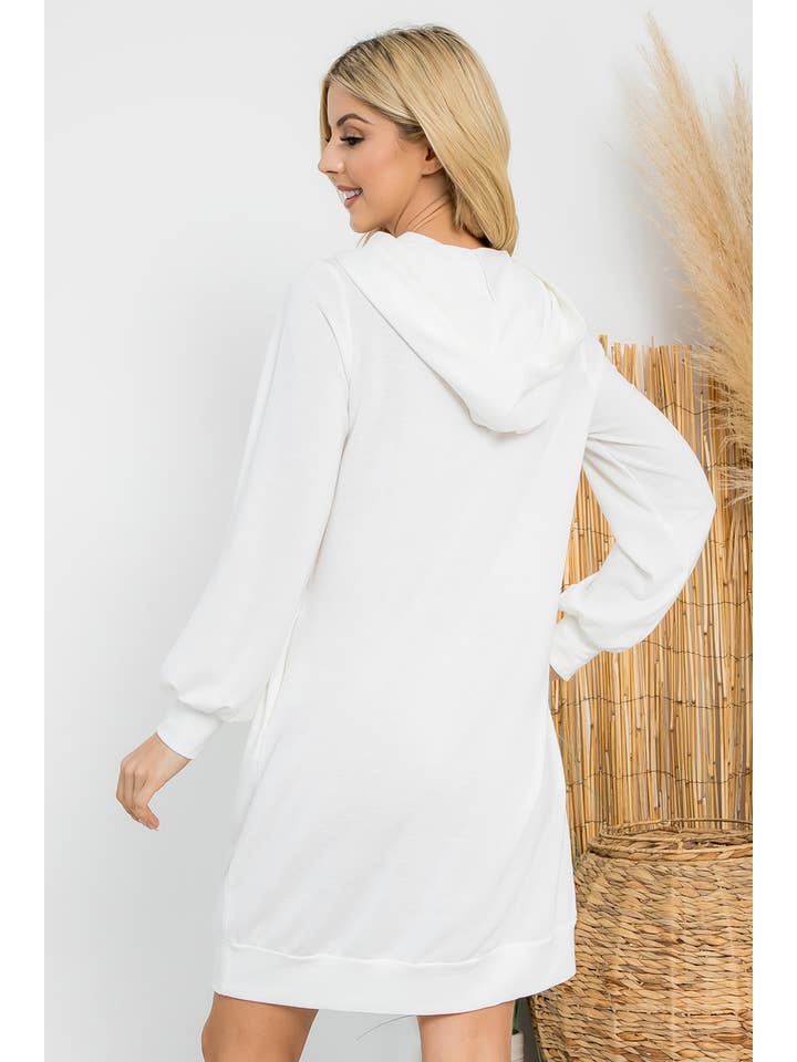 You & Me - Wholesale Hoodie - Women's - YMD10061XV-PLUS SIZE FRENCH TERRY LONG PUFF SLEEVE HOODIE1