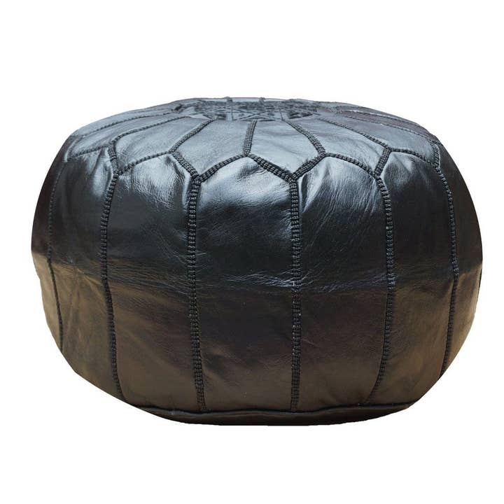 Moroccan Pouf, Black for wholesale on Faire