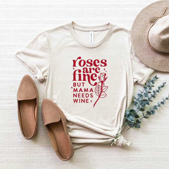 Valentine's Shirt - Mama Needs Wine - Cute Valentines Shirt for wholesale by Humm & Willow