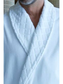 White Elegant Terry Velour Robe for wholesale on Faire1