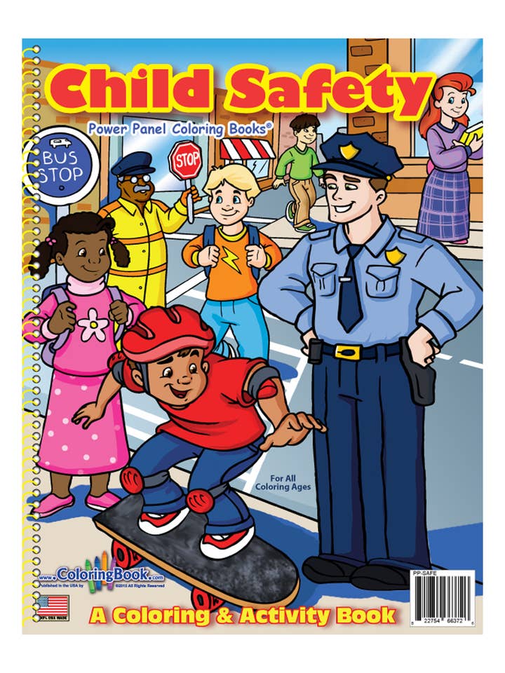 Pacote com 12 livros para colorir de segurança infantil 8,5 “x 11" por atacado de Really Big Coloring Books | ColoringBook.com