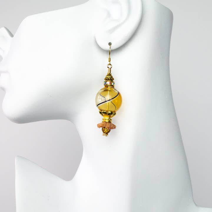 A Silk Purse – wholesale Dangle earrings – Lena Venetian Bead Earrings