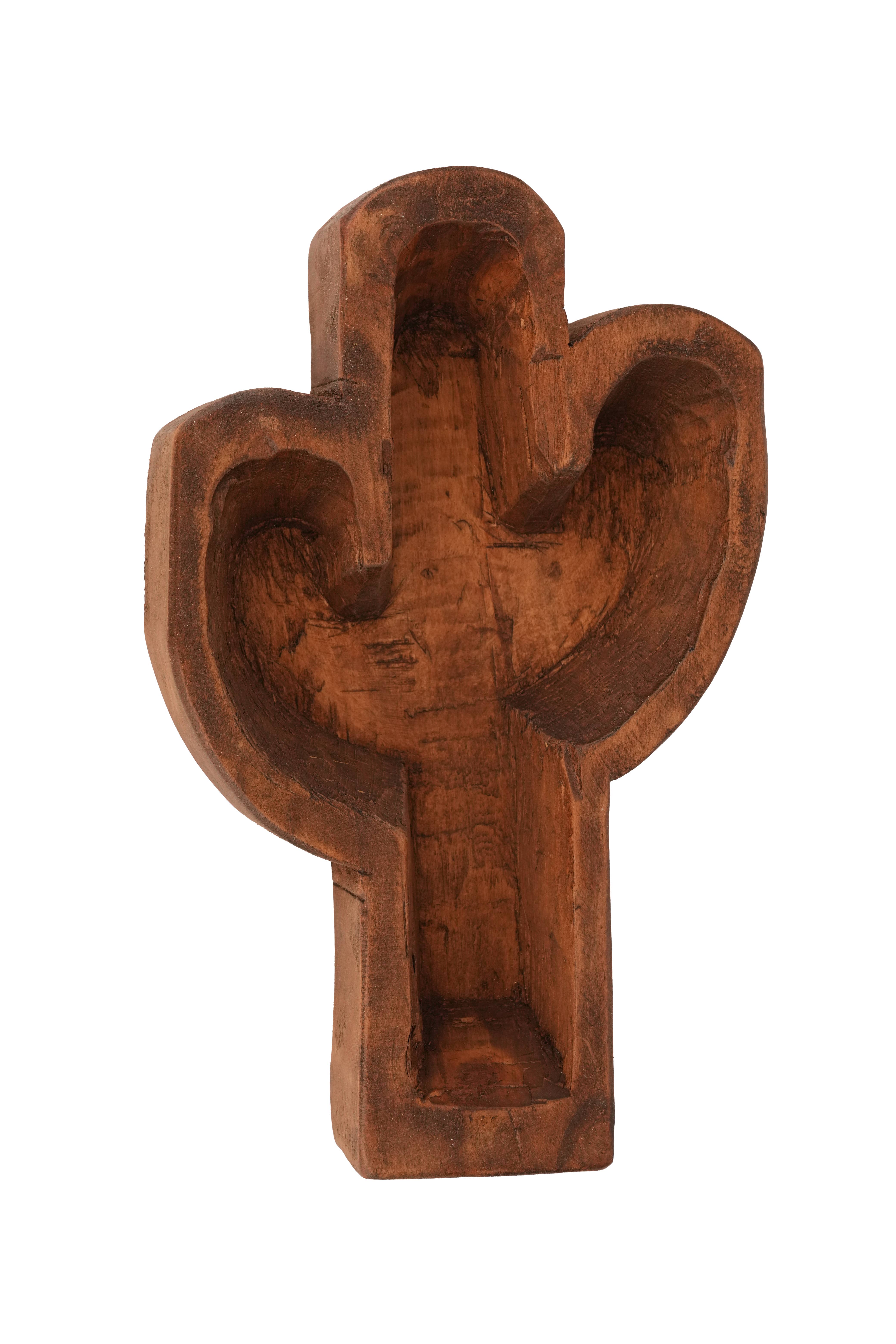 My Amigos Imports - Wholesale Candle Holder - Mini Cactus Bowl-7 x 12-Carved-Candle Ready-Mini Cactus0