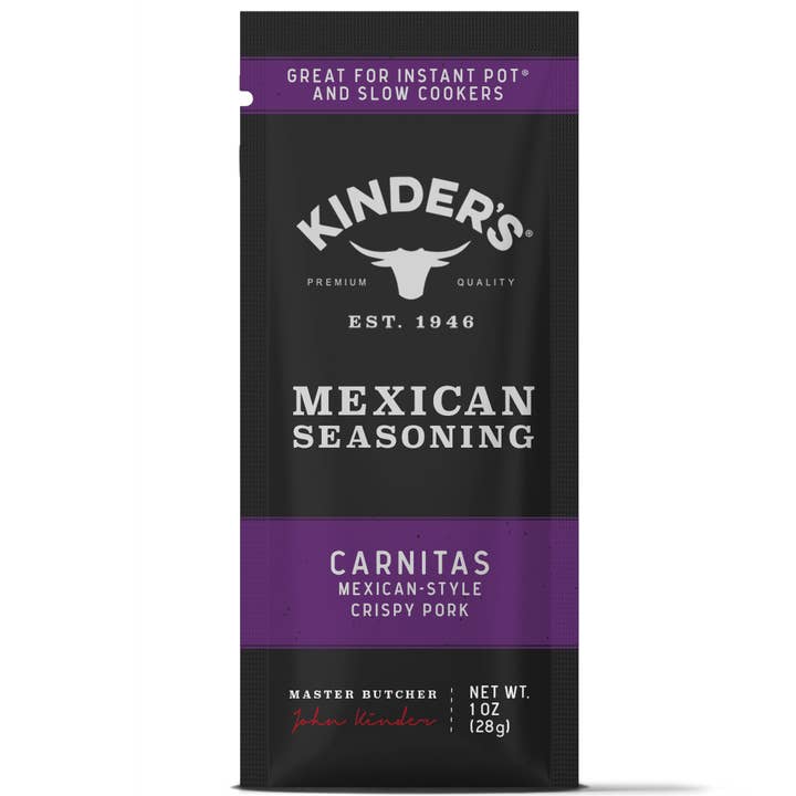 Carnitas Dried Spice Mix with Garlic, Onion, and Orange for wholesale by Kinder's Sauces & Seasonings