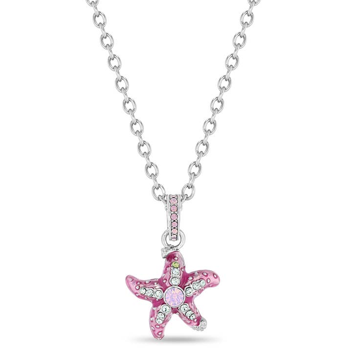 Roze kristallen zeesterversterkerbedeltje van Ritzy Couture DeLuxe voor wholesale door Ritzy Couture by Esme Hecht