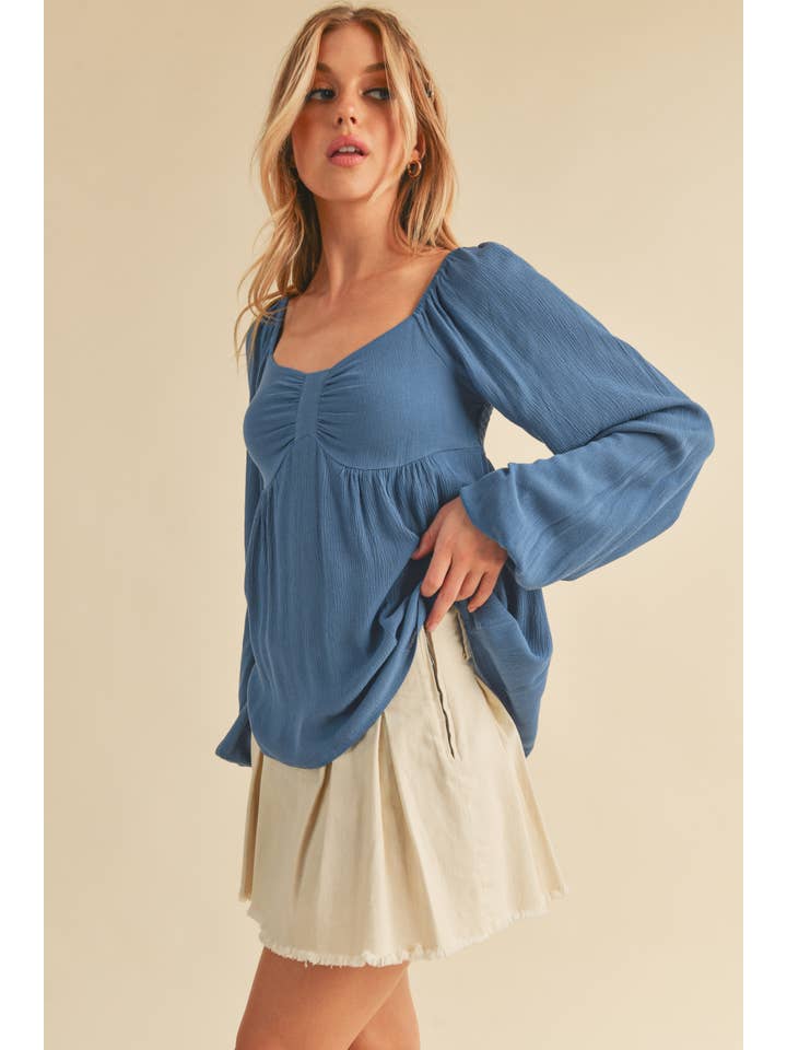 AEMI + CO - Wholesale Blouse - Women's - 8136BK Silvana Top
