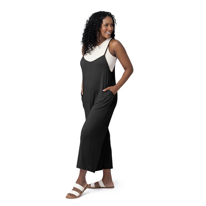 Black Charlie Maternity & Nursing Romper for wholesale on Faire