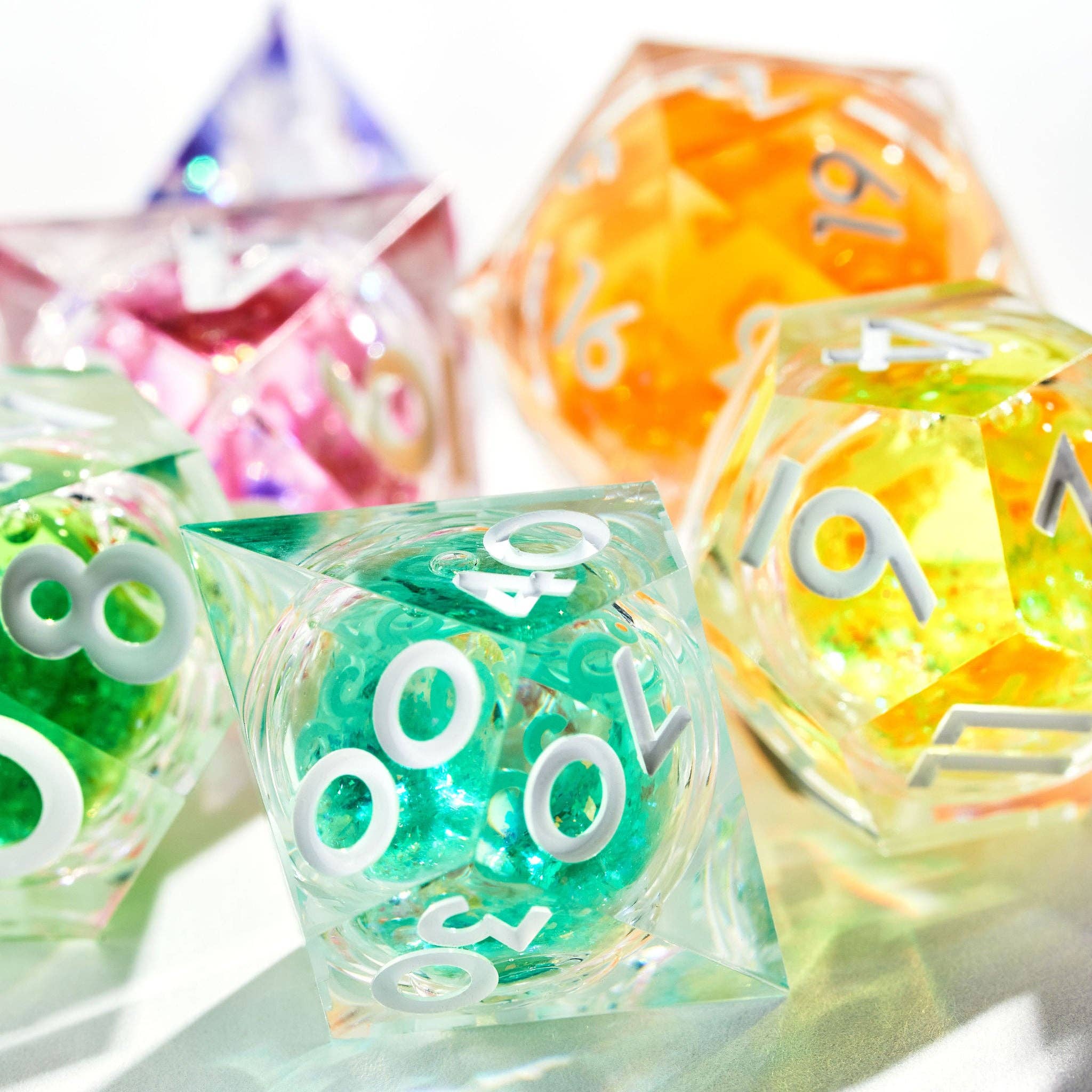Dispel Dice - Wholesale Dice - Chromatic Orb 7-Piece Liquid Core Dice Set1