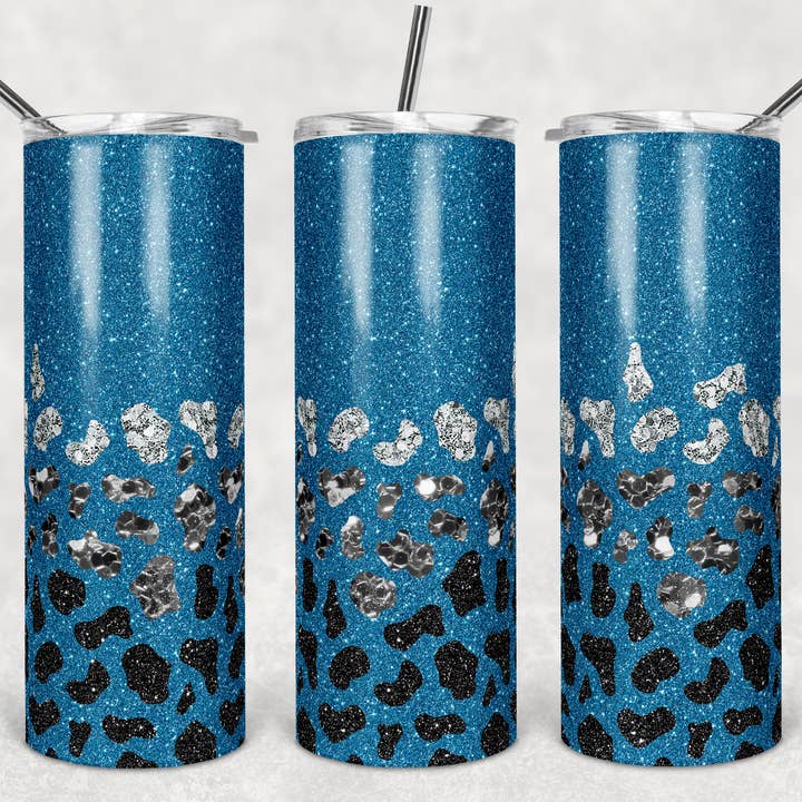 Ombre Koeienhuid met Glitter *Kies je Kleur* 20oz Beker voor wholesale door GrapeVineWholesale