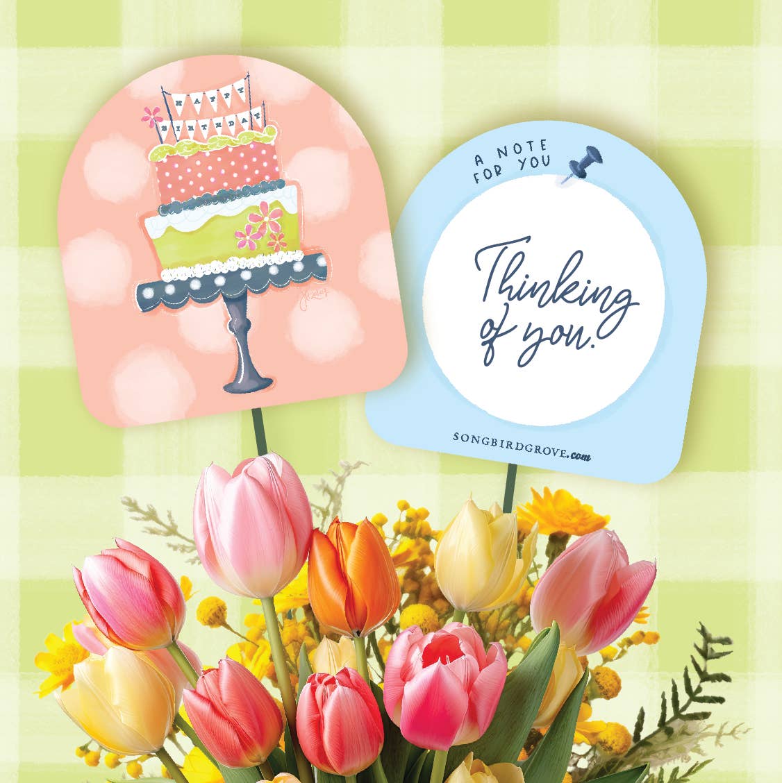 Songbird Grove Collection - Wholesale Retailer Display - Paper & Novelty - Bouquet Pick Display Bundle with Sign12