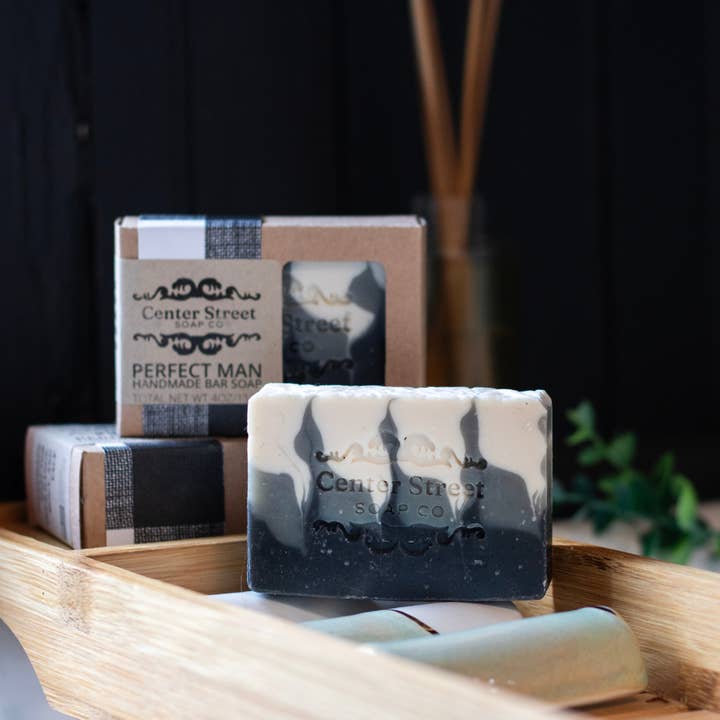 Center Street Soap Co - Wholesale Bar Soap - Men's - Perfect Man Vegan Handmade Bar Soap For Men - 4oz5