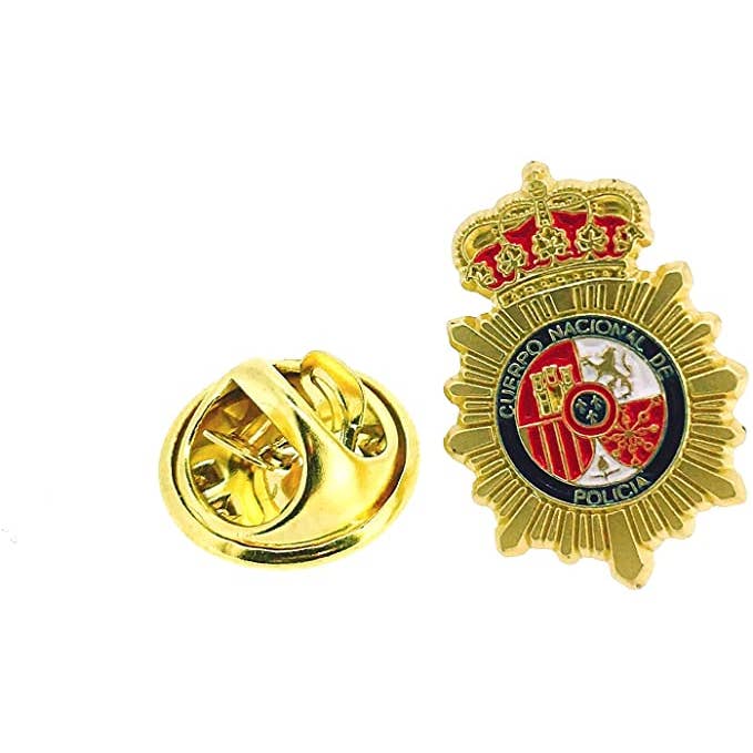 Mattgold National Police Emblem Anstecknadel für den Großhandel von Beclosetoyou