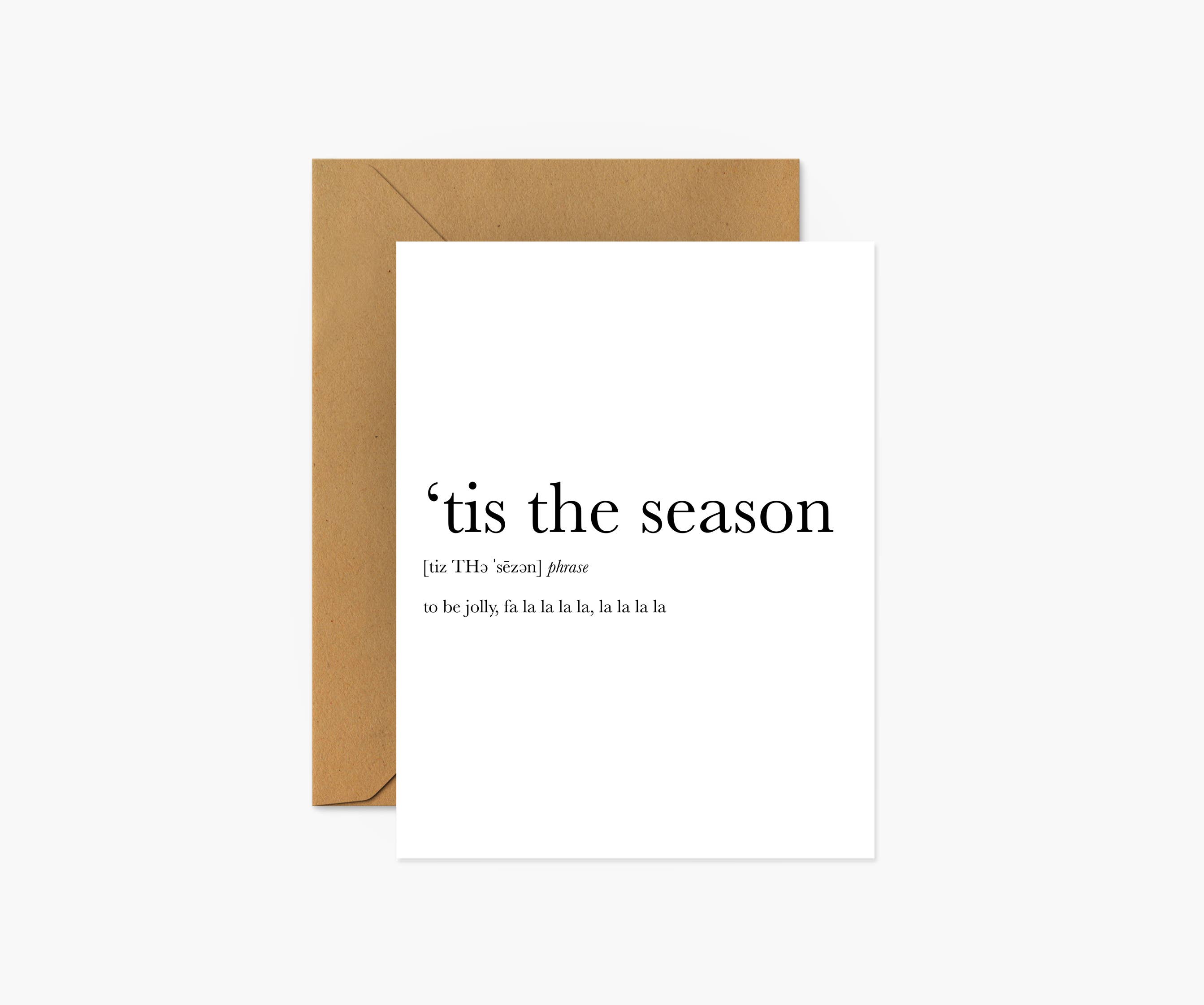 Footnotes - Wholesale Christmas Card - Tis The Season To Be Jolly - Christmas Greeting Card1