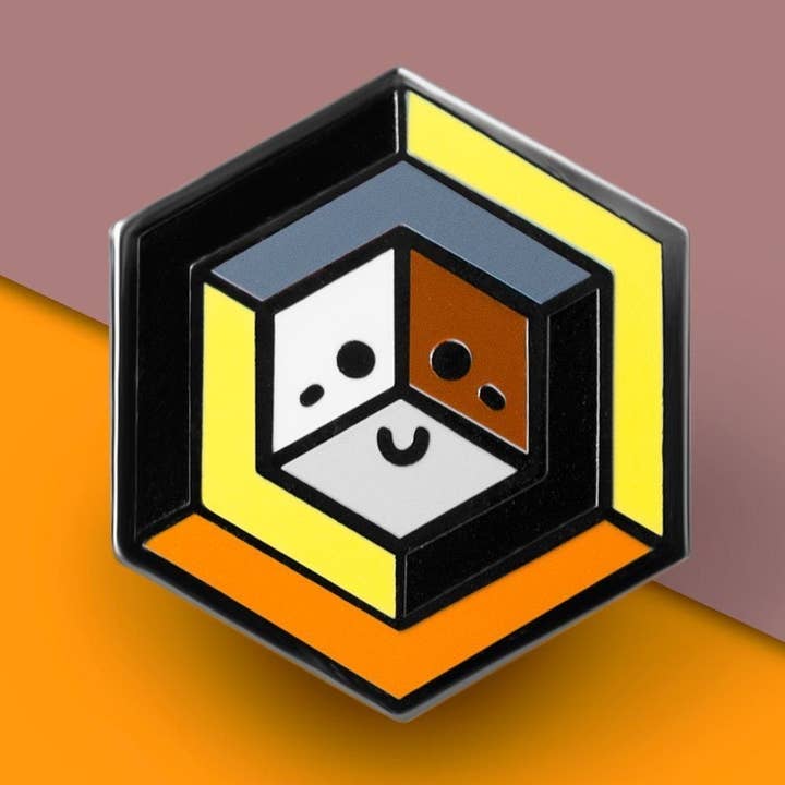 Bear Flag - Proud Cube Pin for wholesale by Proud Zebra