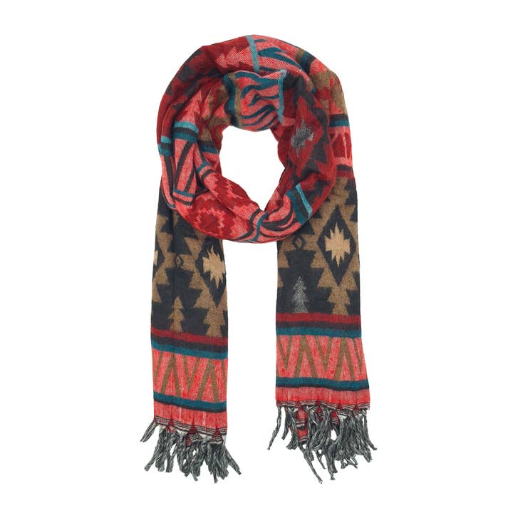 BOHEMIAN WINTER SHAWL SCARF XXL 200 X 95CM FG4520 for wholesale by La Mano Boho