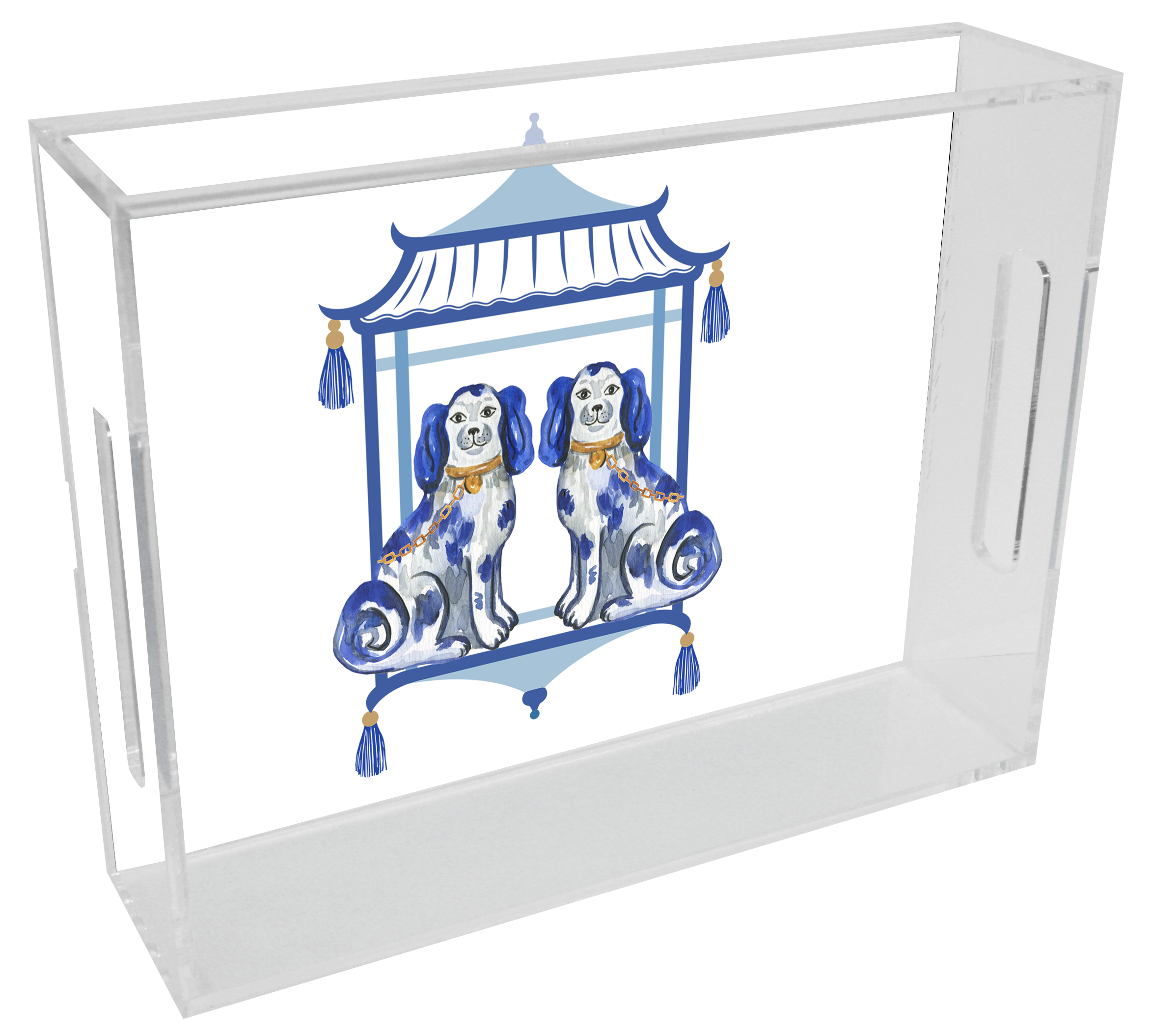 Marye-Kelley - Vendita all'ingrosso Vassoi decorativi - 6626-Cani Staffordshire su bianco0