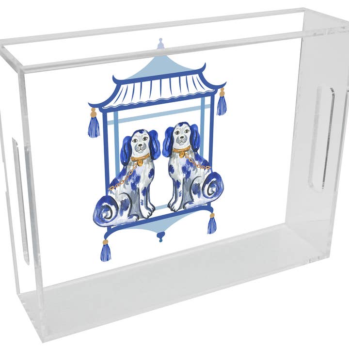 Marye-Kelley - Vendita all'ingrosso Vassoi decorativi - 6626-Cani Staffordshire su bianco